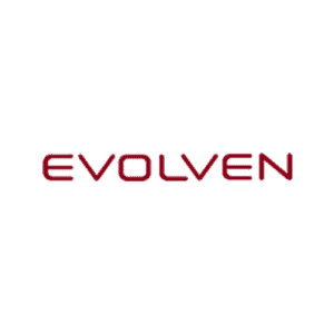 Logo of Evolven with the company name in a bold, red font, indicating a dynamic and evolving business.